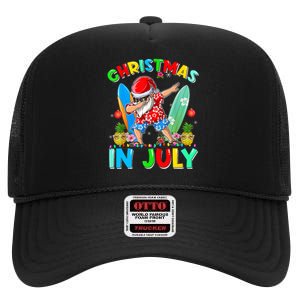 Dabbing Santa T Christmas In July Hawaiian Xmas High Crown Mesh Back Trucker Hat