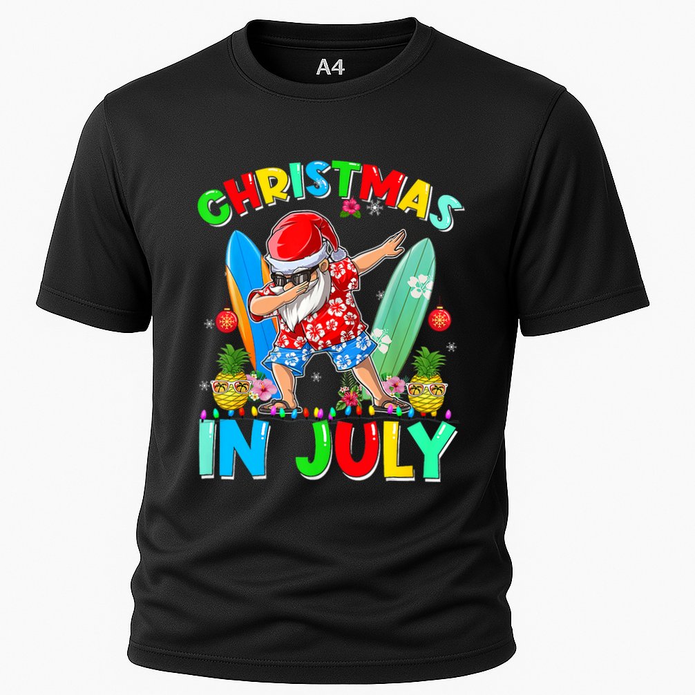 Dabbing Santa T Christmas In July Hawaiian Xmas Performance Shirt