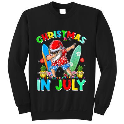 Dabbing Santa T Christmas In July Hawaiian Xmas Sweatshirt