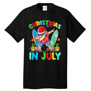 Dabbing Santa T Christmas In July Hawaiian Xmas Tall T-Shirt