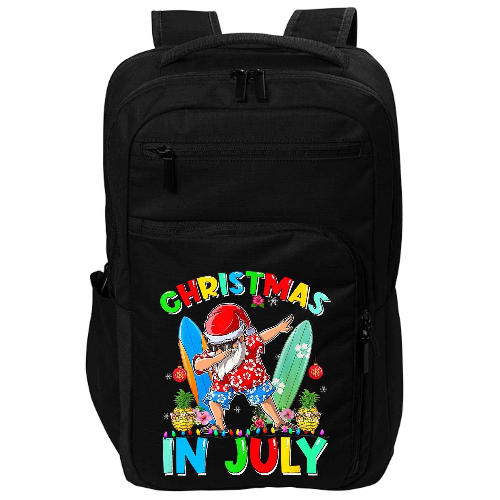 Dabbing Santa T Christmas In July Hawaiian Xmas Impact Tech Backpack