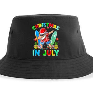 Dabbing Santa T Christmas In July Hawaiian Xmas Sustainable Bucket Hat