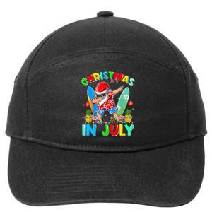 Dabbing Santa T Christmas In July Hawaiian Xmas 7-Panel Snapback Hat