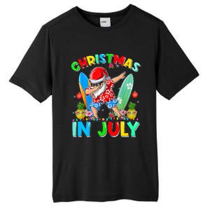 Dabbing Santa T Christmas In July Hawaiian Xmas Tall Fusion ChromaSoft Performance T-Shirt