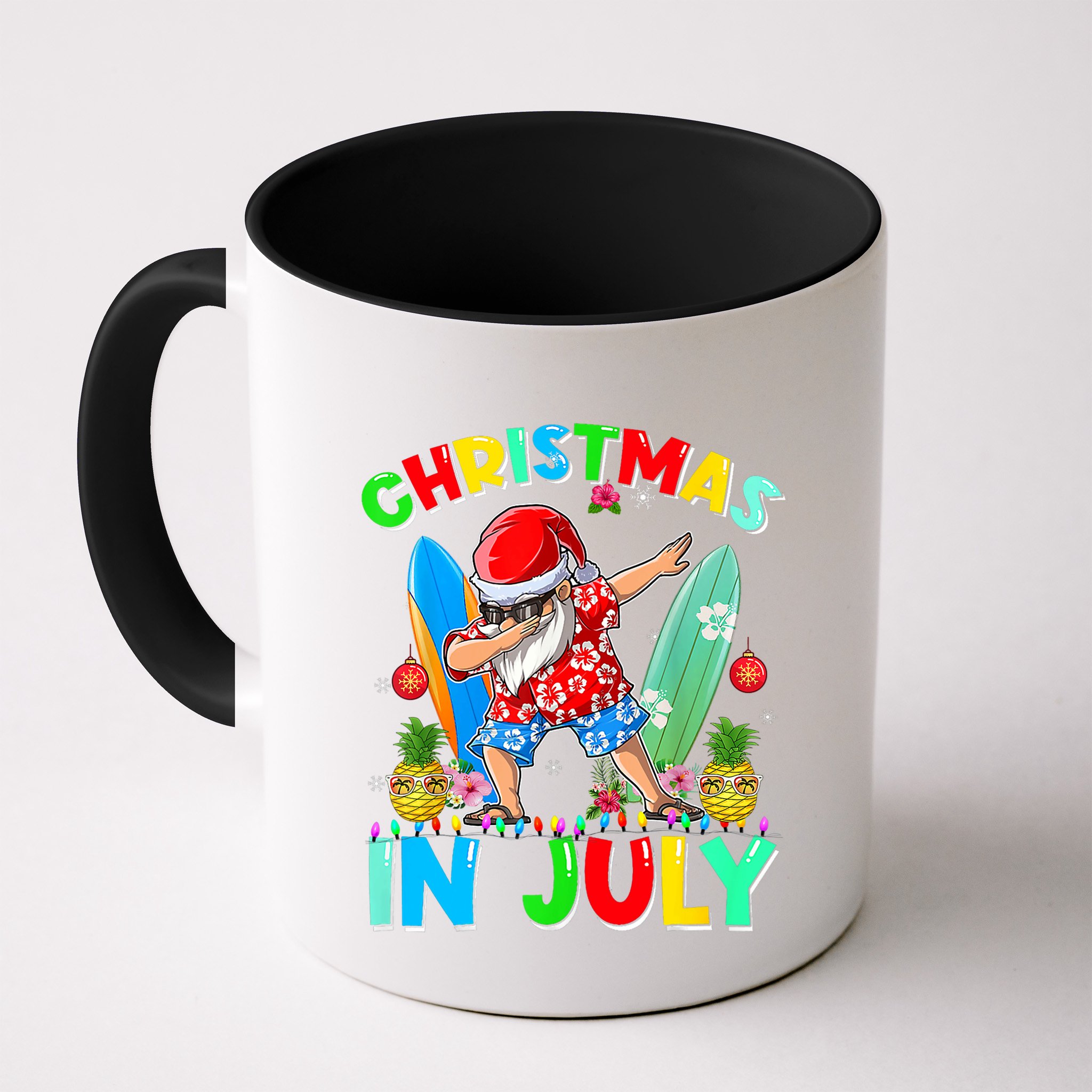 Dabbing Santa T Christmas In July Hawaiian Xmas Mug
