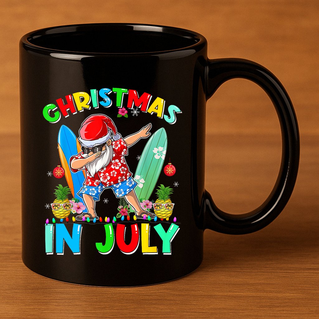 Dabbing Santa T Christmas In July Hawaiian Xmas 11oz C Handle Ceramic Mug