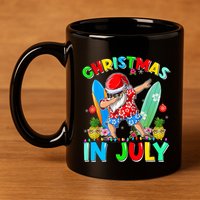 Dabbing Santa T Christmas In July Hawaiian Xmas 11oz C Handle Ceramic Mug