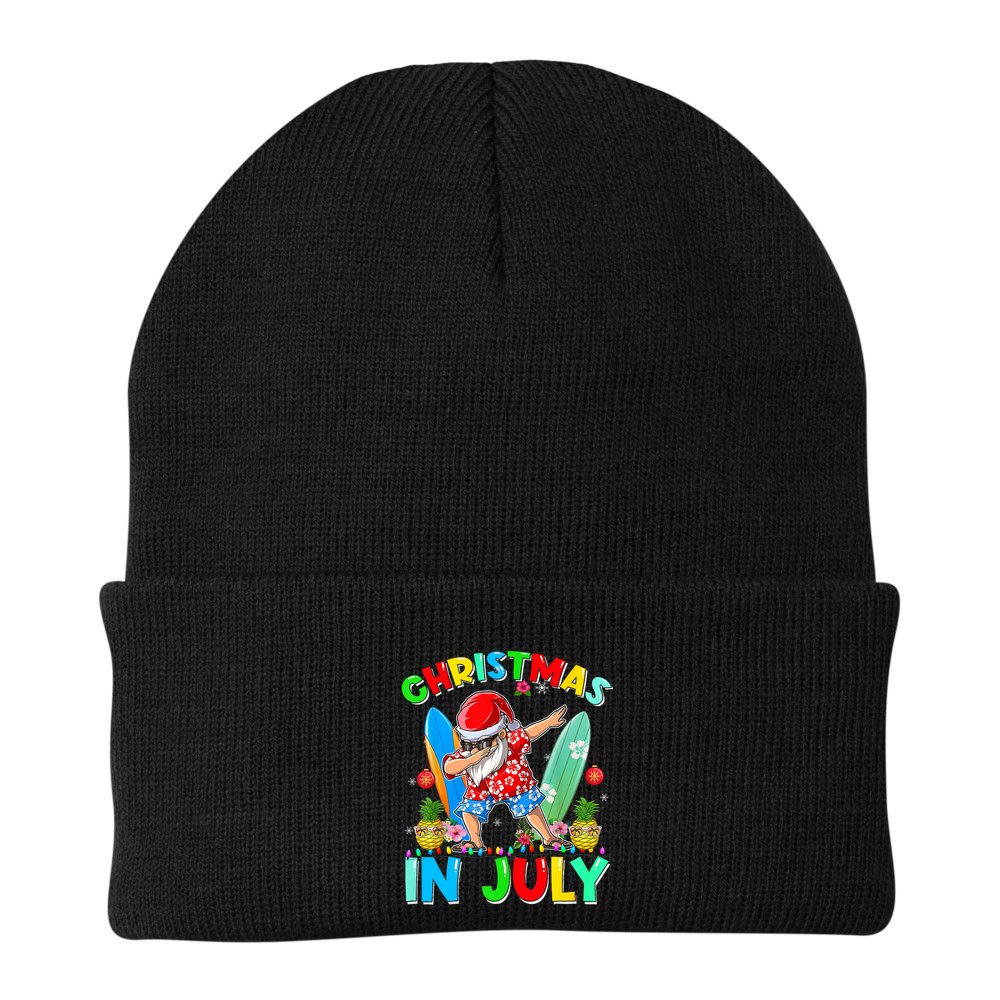 Dabbing Santa T Christmas In July Hawaiian Xmas Beanie