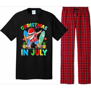 Dabbing Santa T Christmas In July Hawaiian Xmas Pajama Set