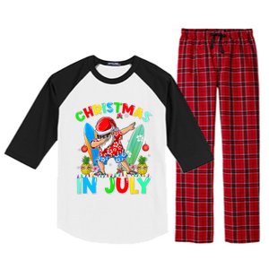 Dabbing Santa T Christmas In July Hawaiian Xmas Raglan Sleeve Pajama Set