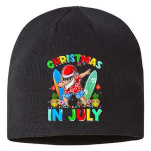 Dabbing Santa T Christmas In July Hawaiian Xmas Sustainable Beanie