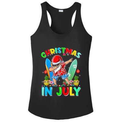 Dabbing Santa T Christmas In July Hawaiian Xmas Ladies PosiCharge Competitor Racerback Tank