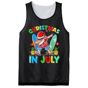 Dabbing Santa T Christmas In July Hawaiian Xmas Mesh Reversible Basketball Jersey Tank