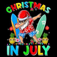 Dabbing Santa T Christmas In July Hawaiian Xmas Youth Performance Sprint T-Shirt