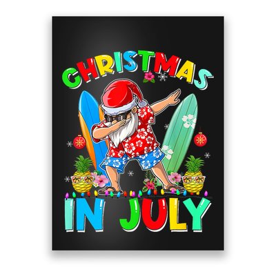 Dabbing Santa T Christmas In July Hawaiian Xmas Poster
