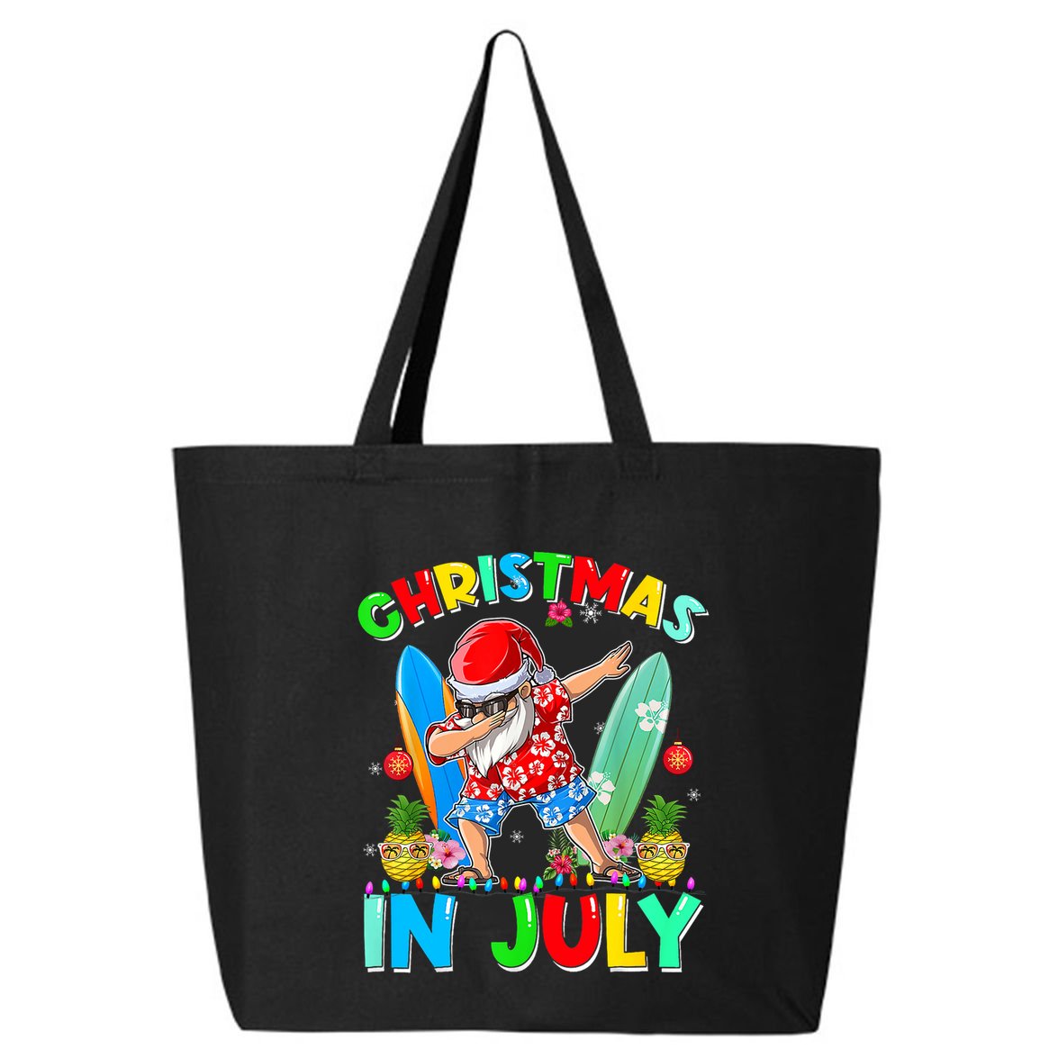 Dabbing Santa T Christmas In July Hawaiian Xmas 25L Jumbo Tote