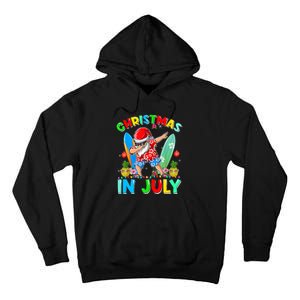 Dabbing Santa T Christmas In July Hawaiian Xmas Tall Hoodie