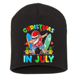 Dabbing Santa T Christmas In July Hawaiian Xmas Short Acrylic Beanie