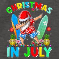 Dabbing Santa T Christmas In July Hawaiian Xmas Vector Backpack