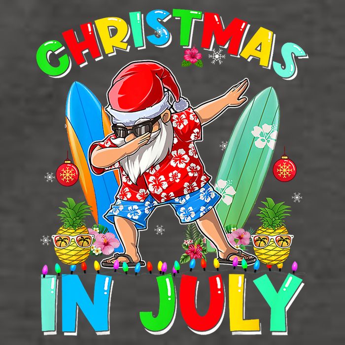 Dabbing Santa T Christmas In July Hawaiian Xmas Vector Backpack