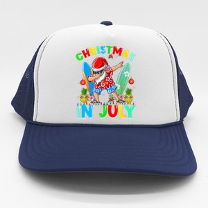 Dabbing Santa T Christmas In July Hawaiian Xmas Trucker Hat