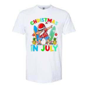 Dabbing Santa T Christmas In July Hawaiian Xmas Softstyle CVC T-Shirt