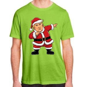 Dabbing Santa Trump Xmas Lights Christmas Adult ChromaSoft Performance T-Shirt