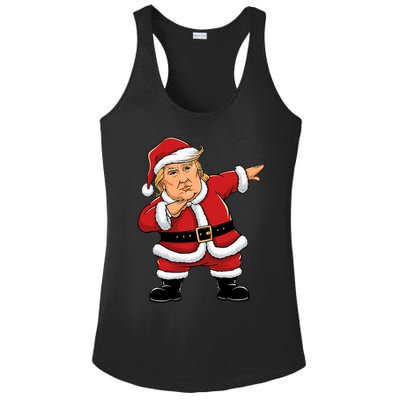 Dabbing Santa Trump Xmas Lights Christmas Ladies PosiCharge Competitor Racerback Tank