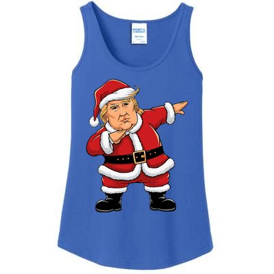 Dabbing Santa Trump Xmas Lights Christmas Ladies Essential Tank