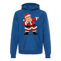 Dabbing Santa Trump Xmas Lights Christmas Premium Hoodie