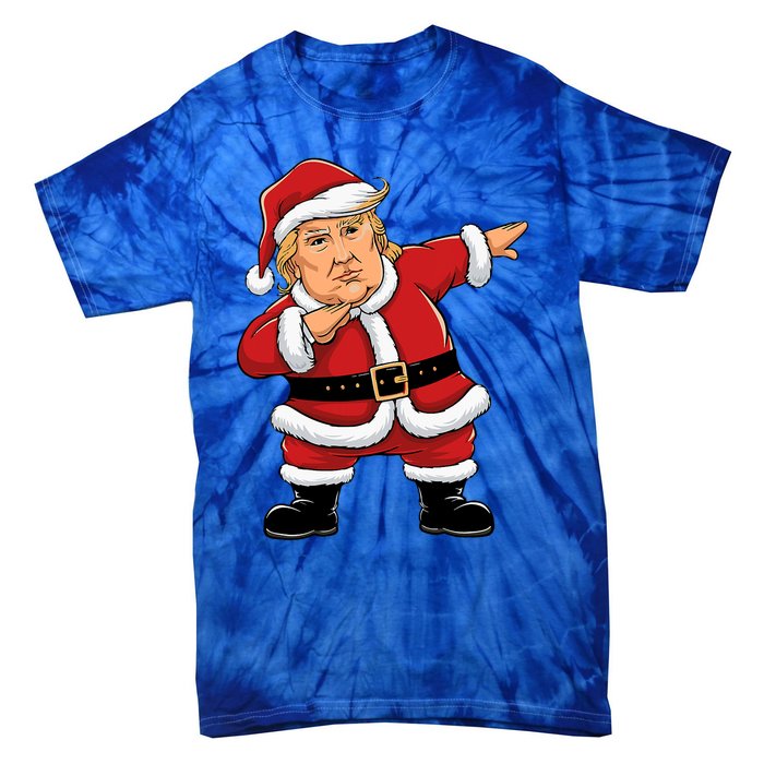 Dabbing Santa Trump Xmas Lights Christmas Tie-Dye T-Shirt