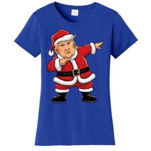 Dabbing Santa Trump Xmas Lights Christmas Women's T-Shirt