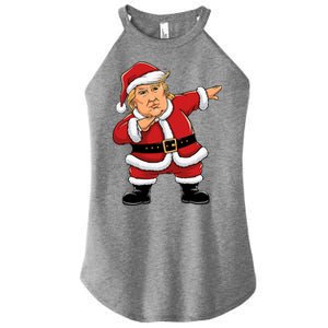 Dabbing Santa Trump Xmas Lights Christmas Women's Perfect Tri Rocker Tank