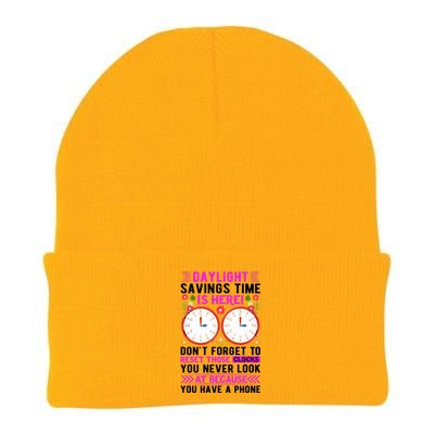 Daylight Savings Time Funny Knit Cap Winter Beanie