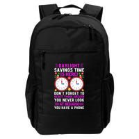 Daylight Savings Time Funny Backpack