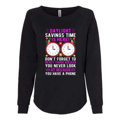 Daylight Savings Time Funny Womens California Wash Sweatshirt