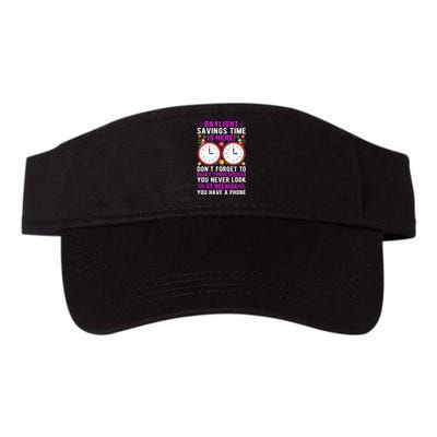 Daylight Savings Time Funny Valucap Bio-Washed Visor