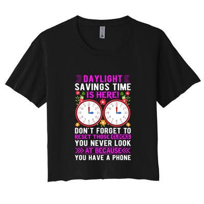 Daylight Savings Time Funny Crop Top