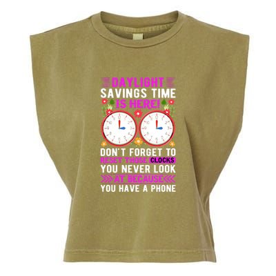 Daylight Savings Time Funny Garment-Dyed Women's Muscle Tee