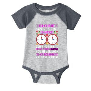 Daylight Savings Time Funny Infant Baby Jersey Bodysuit