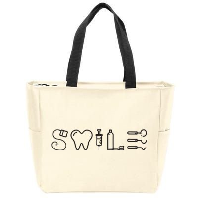 Dentist Smile Teeth Dental Hygienist Funny Dentist Zip Tote Bag