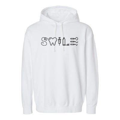 Dentist Smile Teeth Dental Hygienist Funny Dentist Garment-Dyed Fleece Hoodie