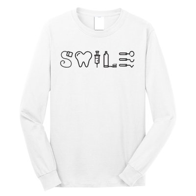 Dentist Smile Teeth Dental Hygienist Funny Dentist Long Sleeve Shirt