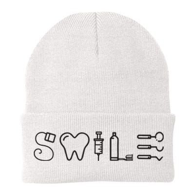 Dentist Smile Teeth Dental Hygienist Funny Dentist Knit Cap Winter Beanie