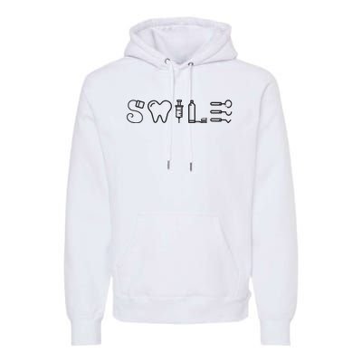 Dentist Smile Teeth Dental Hygienist Funny Dentist Premium Hoodie