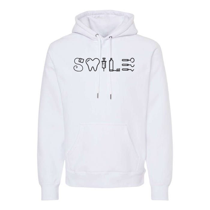 Dentist Smile Teeth Dental Hygienist Funny Dentist Premium Hoodie