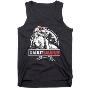 Daddy Saurus T rex Dinosaur  Father's Day Family Matching Tank Top