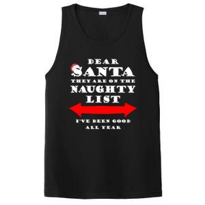 Dear Santa They Are On The Naughty List Christmas Gift Idea Cool Gift PosiCharge Competitor Tank