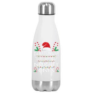 Dear Santa They Are The Naughty Ones Family Christmas Gift Stainless Steel Insulated Water Bottle