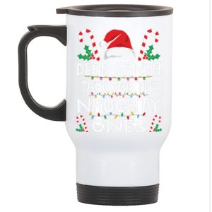 Dear Santa They Are The Naughty Ones Family Christmas Gift Stainless Steel Travel Mug